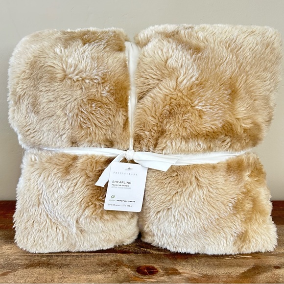 Pottery Barn Bedding Pottery Barn Shearling Faux Fur Throw Poshmark
